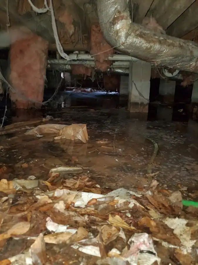 Crawl space flood assessment for Commercial Water Damage Restoration in Farmington